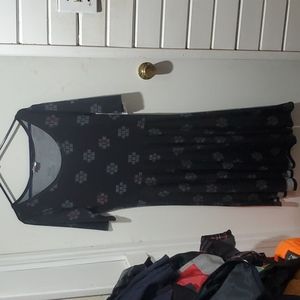 Lularoe XL Nicole Dress Black with design